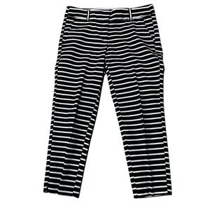 Loft black and‎ white stripe cropped chino size 6p
The riviera pant